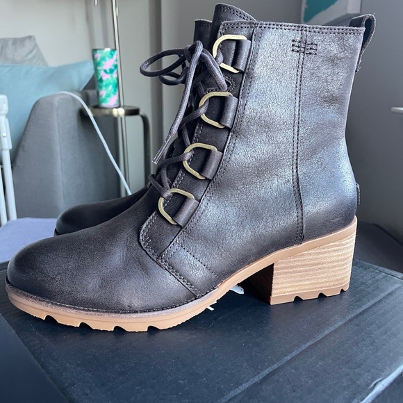 Sorel Cate Lace up Waterproof Boot 10.5 Blackened Brown - Picture 4 of 8